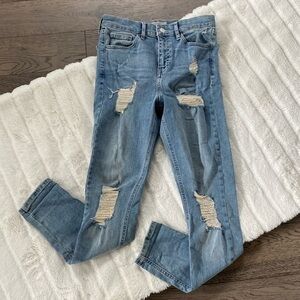 Topshop Moto Jamie Distressed Skinny Jeans